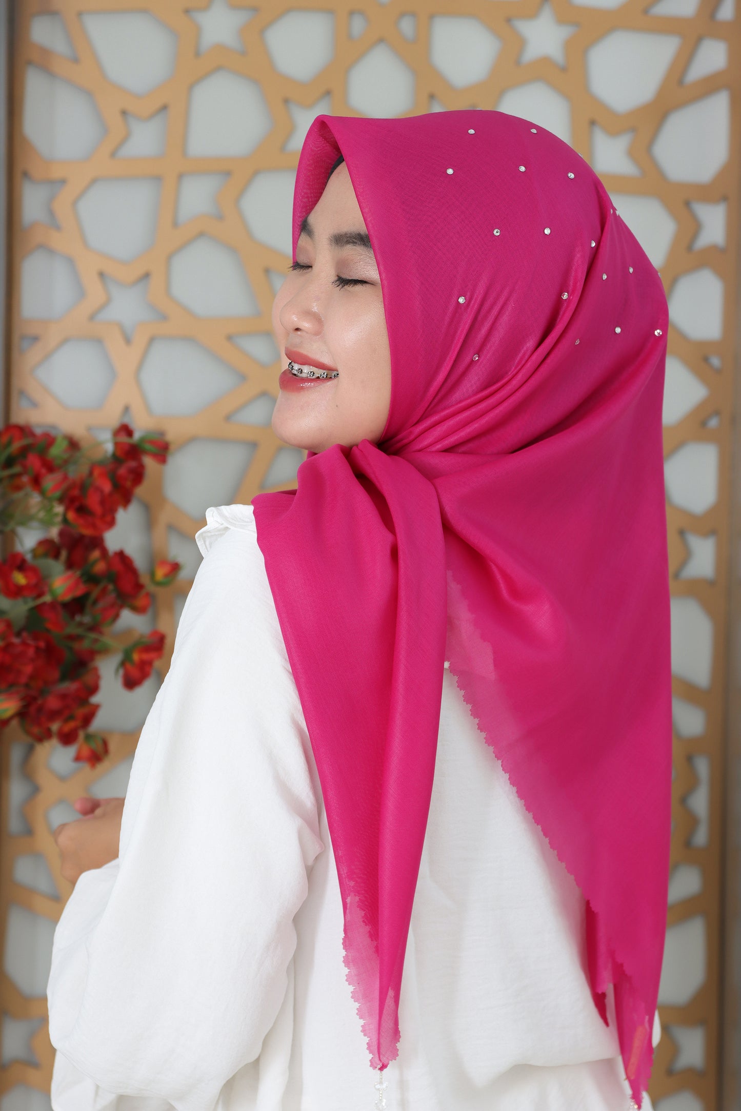 Elegant Scarf - Pink Magenta