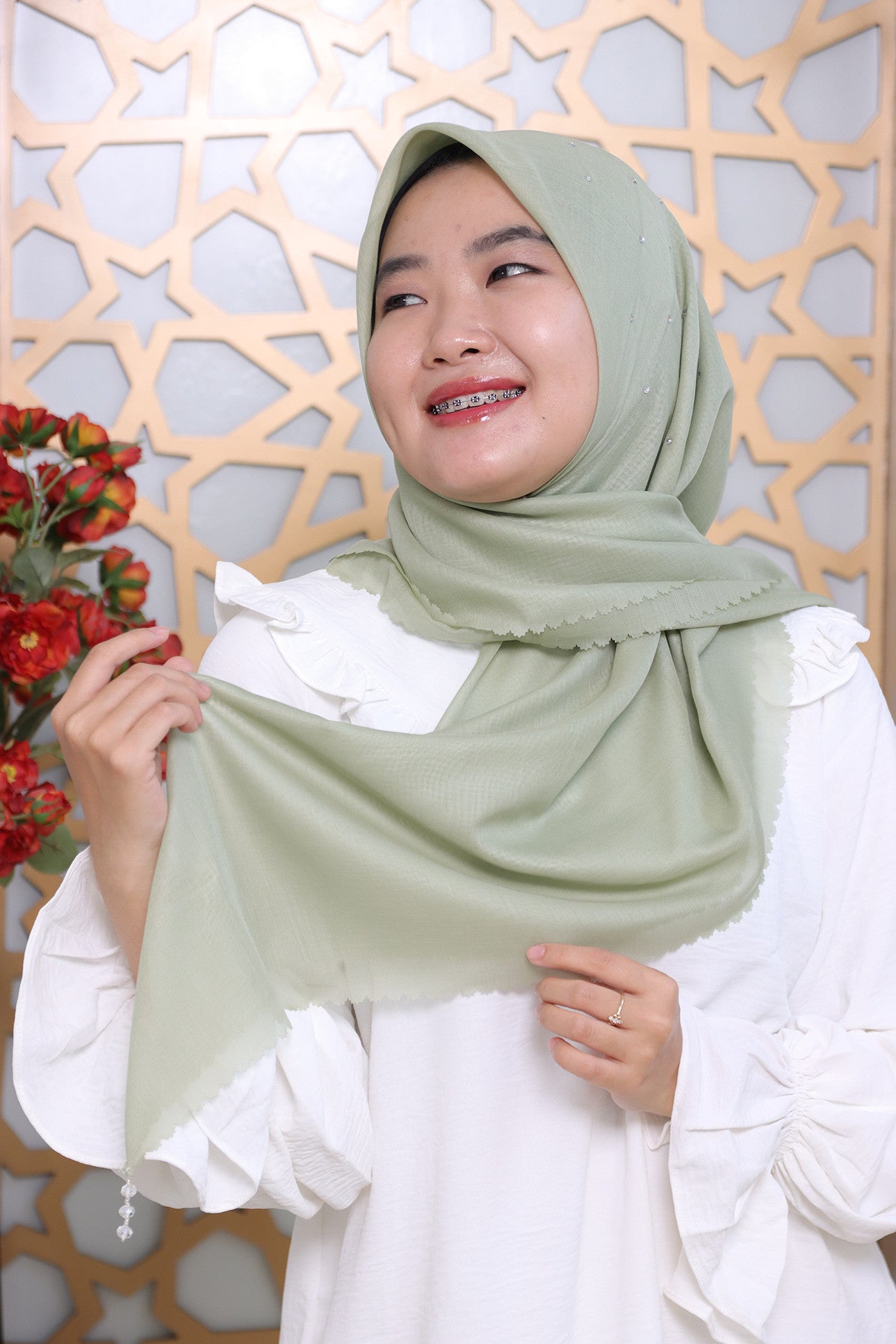 Elegant Scarf - Sage Green